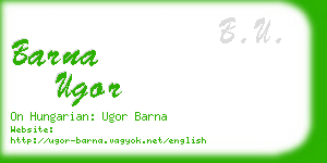 barna ugor business card